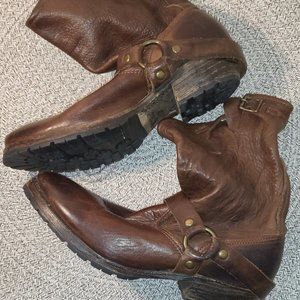 Vintage Shoe Company Women's Brown Leather Mid-Calf Western Boots Size 8